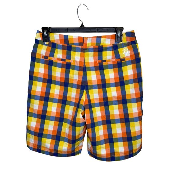 Puma Sport Lifestyle Plaid Golf Shorts Mens size 34 Checkered Retro Style Fowler - Picture 3 of 10